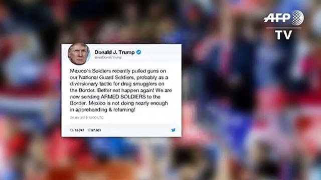 Trump dice estar enviando soldados armados a frontera con México