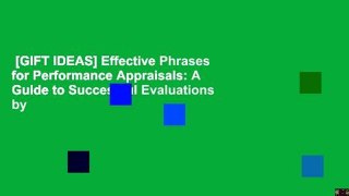 [GIFT IDEAS] Effective Phrases for Performance Appraisals: A Guide to Successful Evaluations by