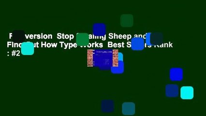 Full version  Stop Stealing Sheep and Find Out How Type Works  Best Sellers Rank : #2