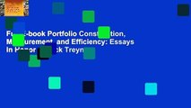 Full E-book Portfolio Construction, Measurement, and Efficiency: Essays in Honor of Jack Treynor