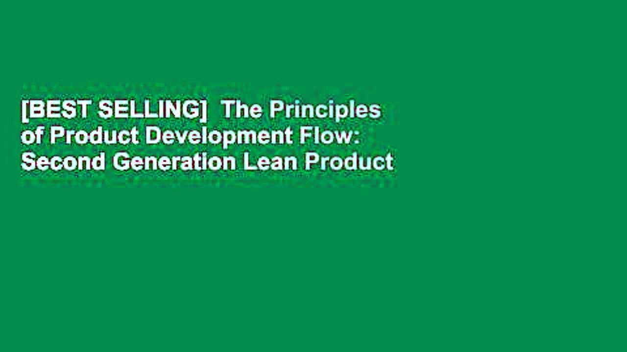 [BEST SELLING]  The Principles of Product Development Flow: Second Generation Lean Product