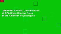 [NEW RELEASES]  Concise Rules of APA Style (Concise Rules of the American Psychological