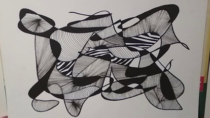 abstrait noir et blanc