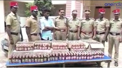 காரில் 948 மதுபாட்டில்கள் கடத்தல்.. இதன் மதிப்பு சுமார் 40 ஆயிரம்- வீடியோ