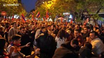 Greek-Armenian protest outside Turkish Consulate met with tear gas and stun grenades