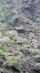 Continuously land Sliding and falling stone