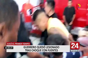 Guerrero quedó lesionado durante partido entre Inter y Alianza Lima
