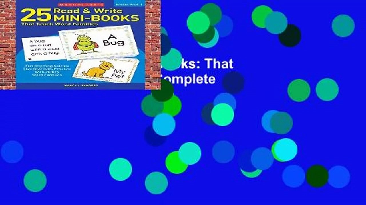 25 Read   Write Mini-Books: That Teach Word Families Complete
