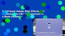 Full E-book Adobe After Effects CS4 Classroom in a Book (Classroom in a Book (Adobe))  For Kindle