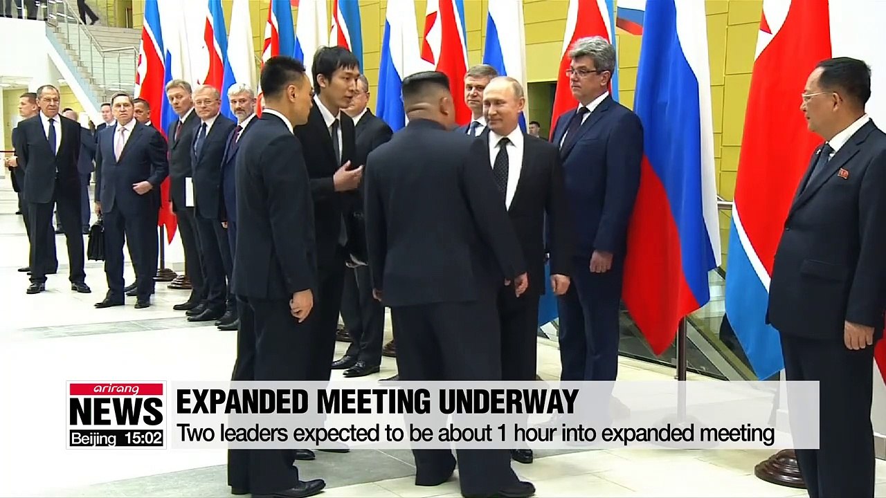 Kim Jong-un holds his first summit with President Putin on Thursday afternoon