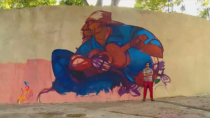 قضايا السياسة في فنون الأزقة بكراكاس