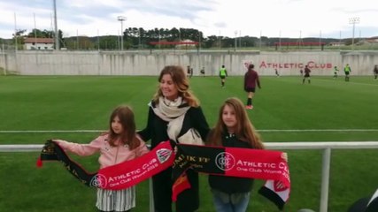 Malin Moström, Premio One Club Woman 2019, en el Entrenamiento del Athletic Femenino en Lezama