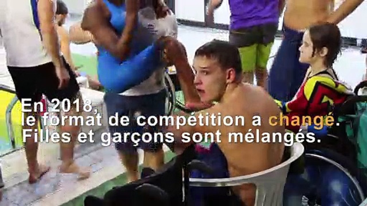 Théo Curin au championnat de France de natation handisport petit bassin
