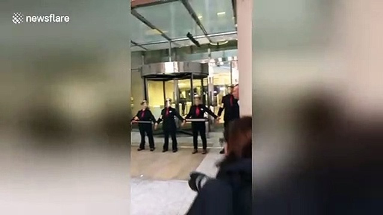 Extinction Rebellion protesters glue themselves to London Stock Exchange