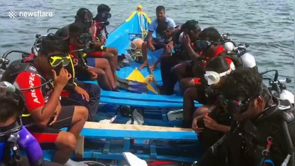 Scuba divers team up with Forest officials to clean Indian seas of garbage