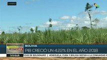 PIB de Bolivia creció 4.22% en el 2018