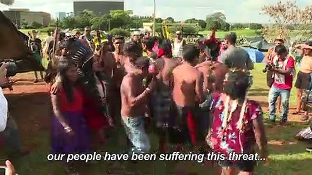 Indigenous protest in Brazil over land rights