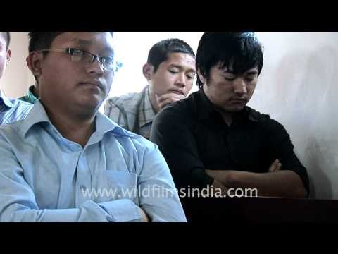 Church members of Chatlang Presbyterian Aizawl having a prayer session