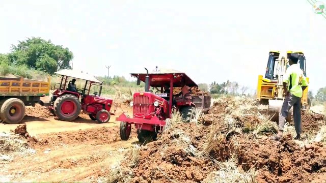 Mahindra 575 DI Tractor Village boys Fast Driving with Heavy Load Trailer | JCB Machine 3DX MAX |