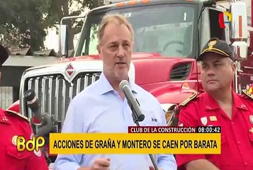 Graña y Montero: acciones caen tras declaraciones de Barata y anuncio de Muñoz
