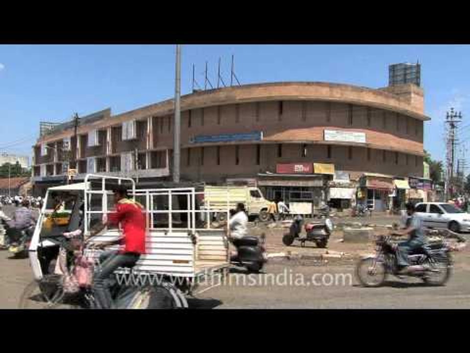 Traffic in ship recycling town of India, Alang!