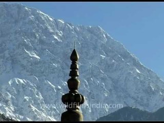 Winter snow as seen from Dharamshala, Himachal