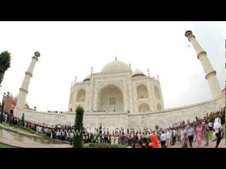 Taj mahal through fish eye lens