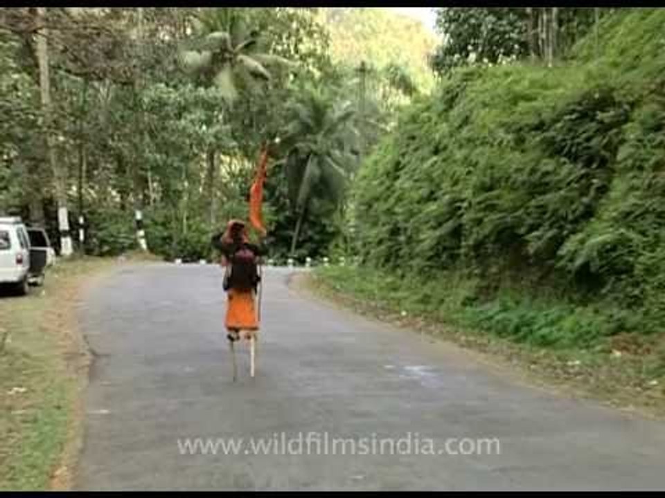 Walking on stilts for the Lord - It happens only in India!!