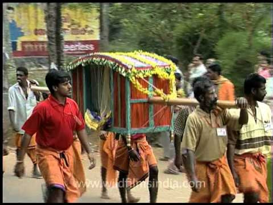 Thiruvabharanam procession in a palanquin!