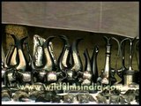 Moulded (sancha work) brass handicrafts from south India, Delhi Haat