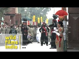 High end competition between Pakistan & India at Wagah Border