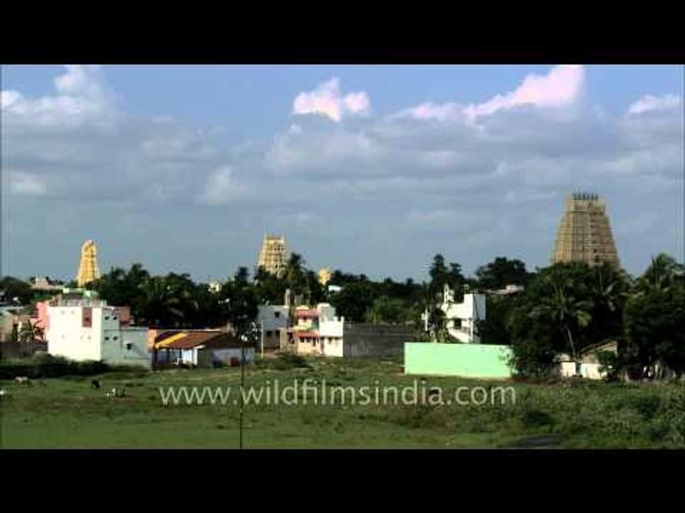 Magical effect of sunlight hitting temples sequentially in Kanchipuram