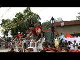 Acrobatic stunts by school kids at Wagah border on 15th August