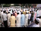 Muslim devotees performing the most important of all prayers - Eid Namaz
