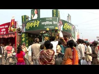 Very local Indian marketing style for hair oil at the Sonepur fair