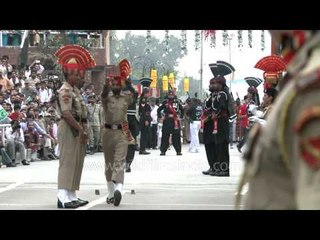 Wagah Border face off at Flag down ceremony!
