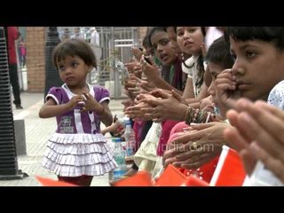 Even small kids come to cheer for Indian soldiers in Wagah Border