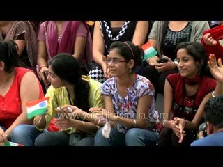 Indian youth expressing devotion and support to our soldiers, Wagah Border