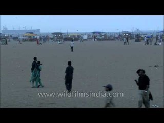 Marina beach at dusk, Chennai