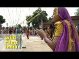 Indian Punjabi girls perform Gidda dance at Wagah border on Independence day