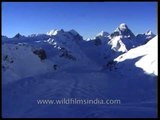 The Himalayan range concealed under snow and ice!
