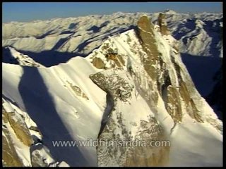 Helicopter in action in the Himalayan region