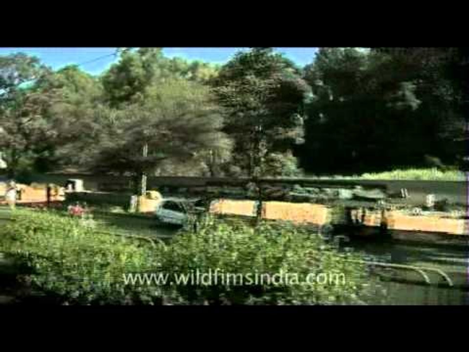 Driving through the developing areas of Bangalore