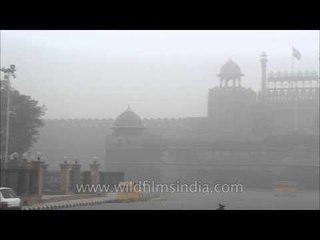 Red Fort on a foggy Eid day, near Jama Masjid!