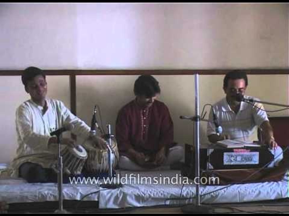 Tabla player with Harmonium player on the occasion of Mother's birthday