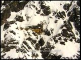 Aerial view of skiing in the Himalayas