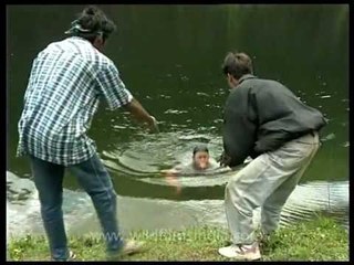 Swimming across Dodital : first time ever!