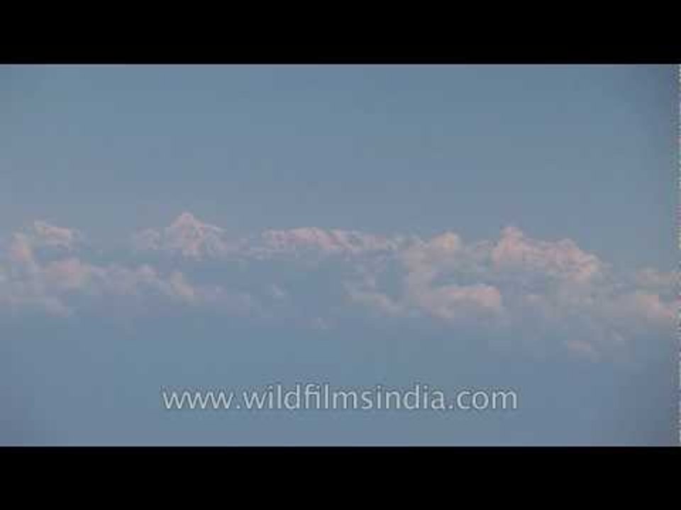Nanda Devi peaks as seen from the air above New Delhi!
