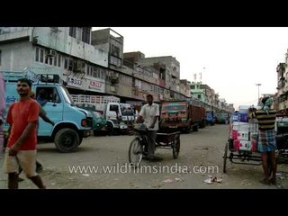 Goods carrier at the Azadpur mandi