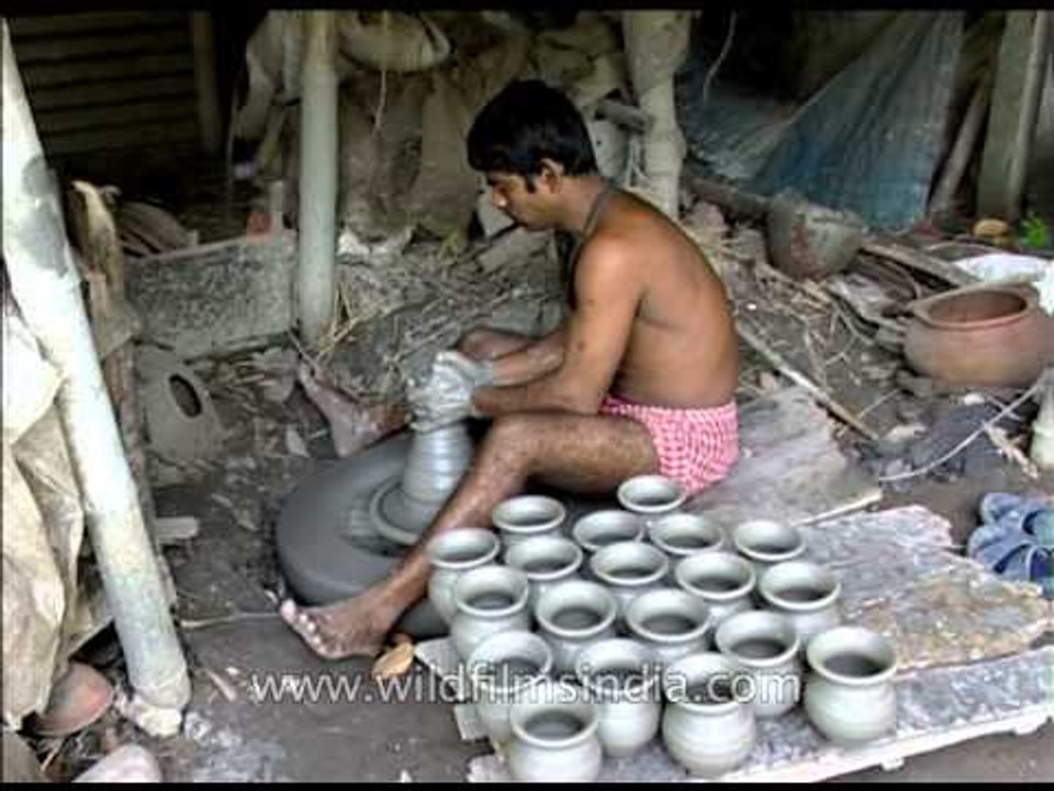 Pottery making is little messy